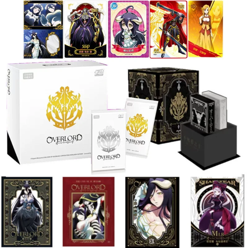 

Anime Overlord Ainz Ooal Gown Albedo Sebas Tian Shalltear Bloodfallen Fantasy Adventure Original Collection Cards Kid Toys Gifts