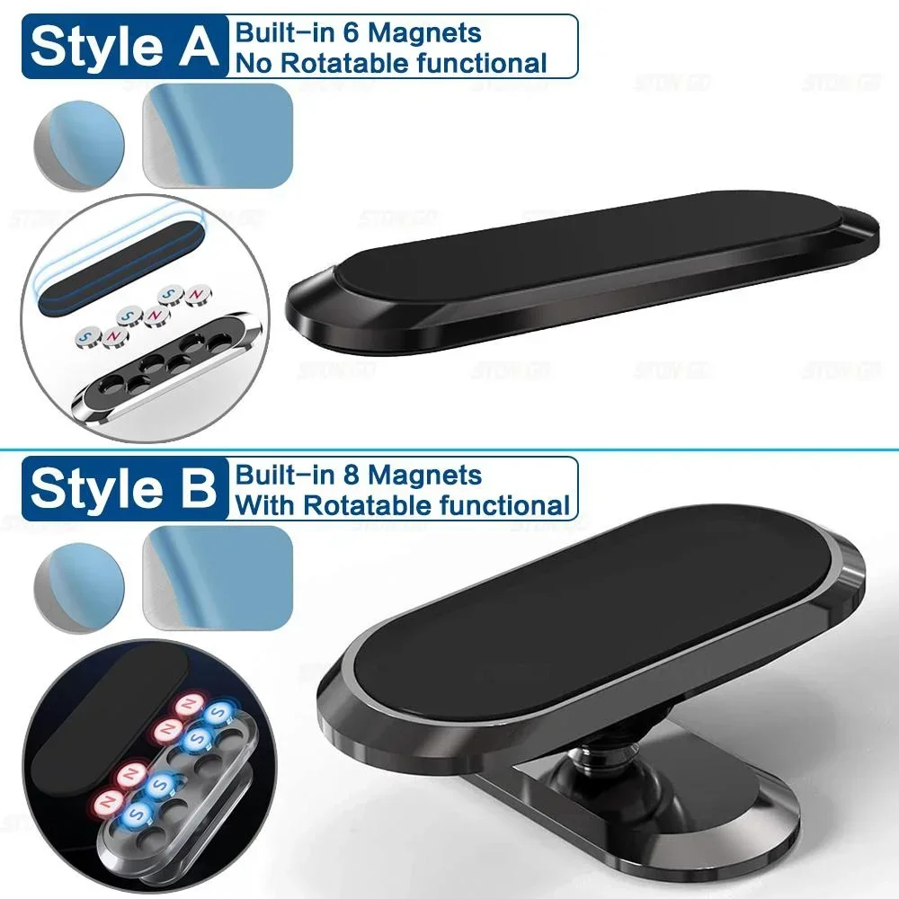 Suporte magnético para telefone de carro com rotação de 360 graus Suporte universal para painel de montagem para smartphone