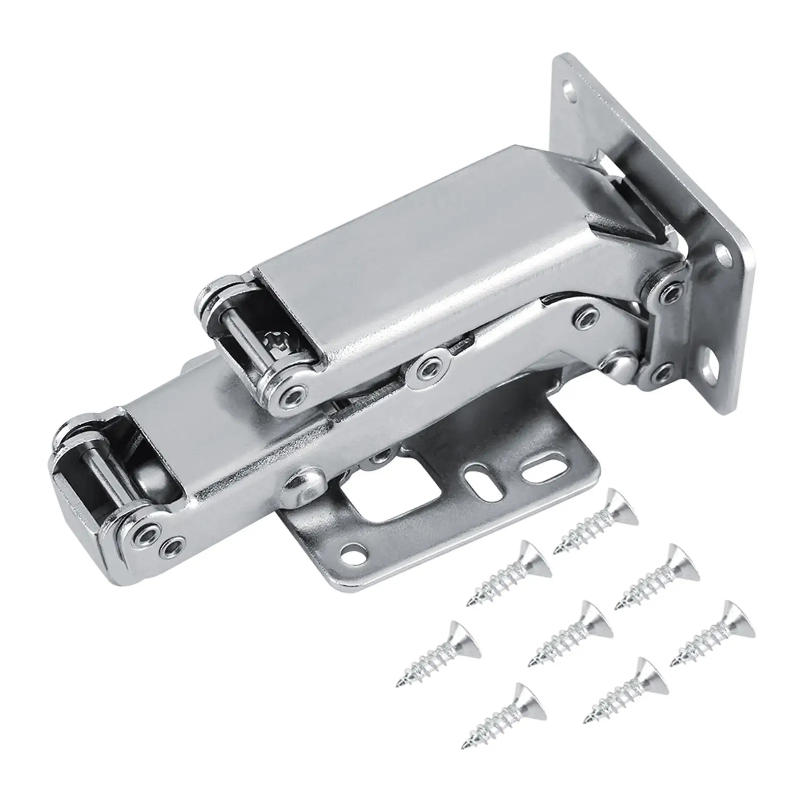 Soft Close Hydraulic Hinge for Cabinet Doors - 170 Degree Opening, Ideal for Thick Panels - Wardrobe Hardware with Screws