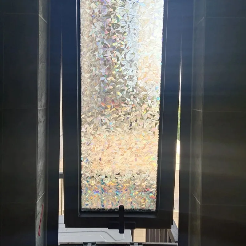 PVC Glass Film Frosted Window Sticker for Privacy & Light Blocking Translucent/Opaque Film for Bathroom & Living Room