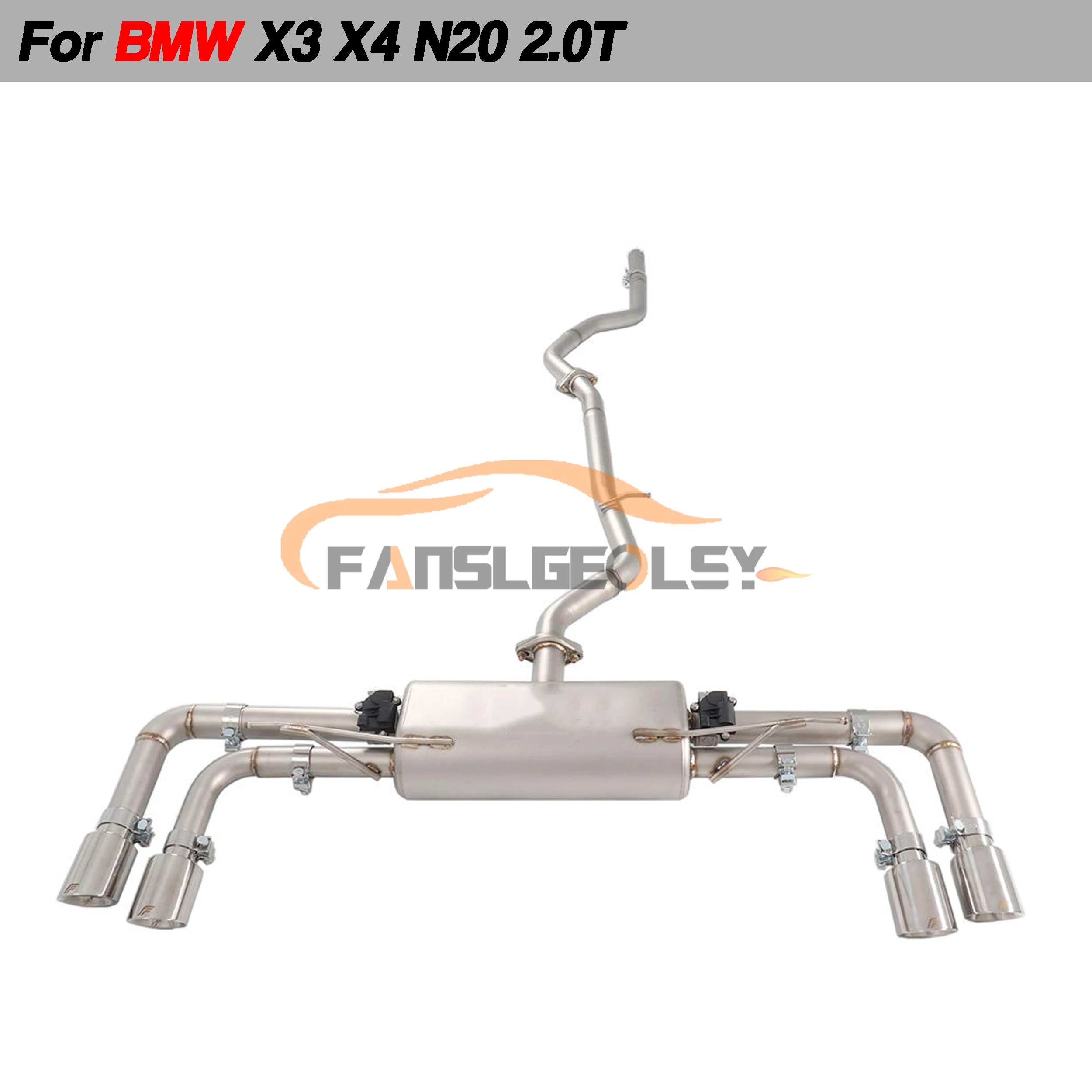 For BMW X3 X4 N20 2.0T Steel Catback Performance Exhaust System Valve With Muffler Pipes Tuning exhaust assembly