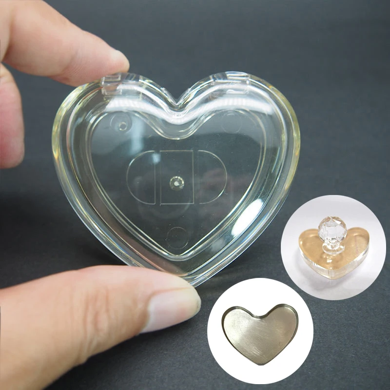 Love Heart Shape Empty Eyeshadow Case Lipstick Box Pigment Palette Refillable Blush Highlighter Contouring Box Makeup Dispenser