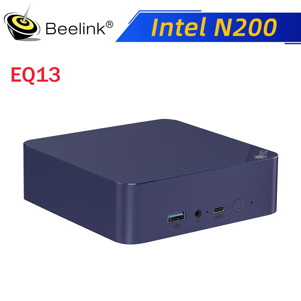 Мини-ПК N200 Beelink EQ13, Intel N10016G DDR4 500G SSD, поддержка 4K Dual HDMI WIFI6, тихий офисный настольный компьютер, обновление с EQ12