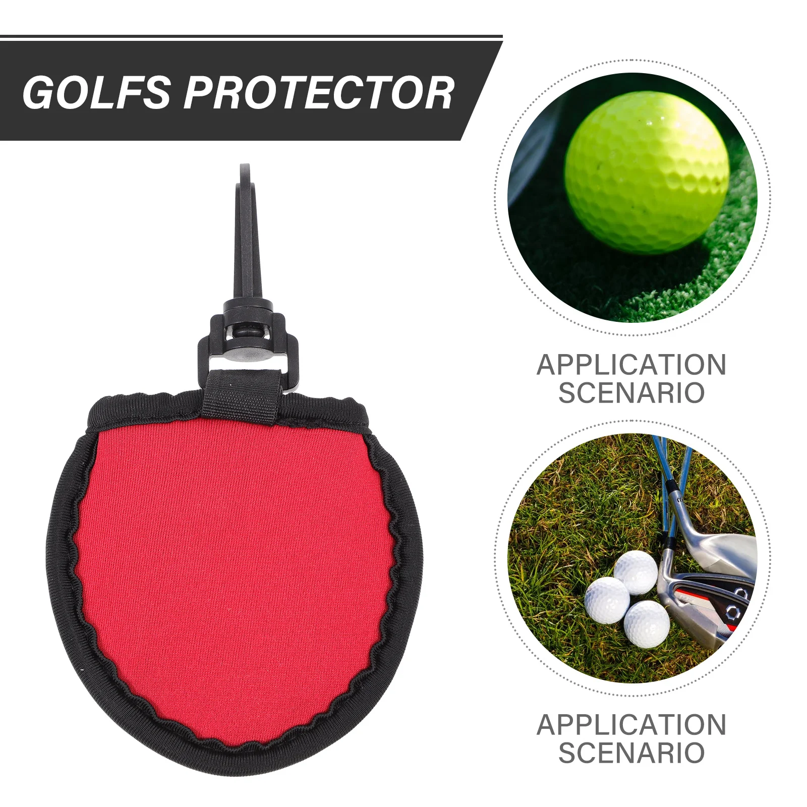 

1Pcs Hook Design Neoprene Golfs Cleaning Pouch Portable Golfing Balls Wiping Protective Bag Golfs Bag Golfing Cleaning Tool