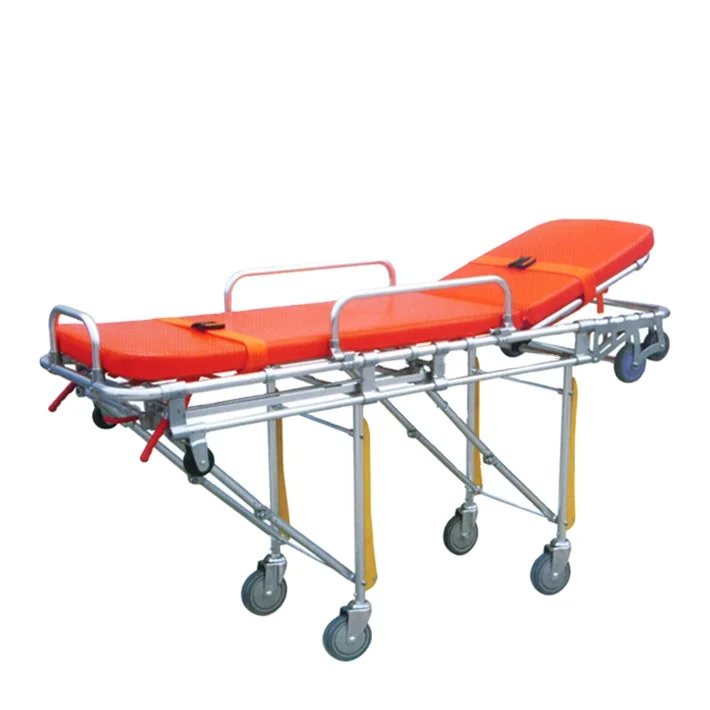 BT-TA002 Automatic Height Adjustment Aluminum Ambulance Emergency Rescue Equipment Transport Stretcher Trolley Cart - view 2