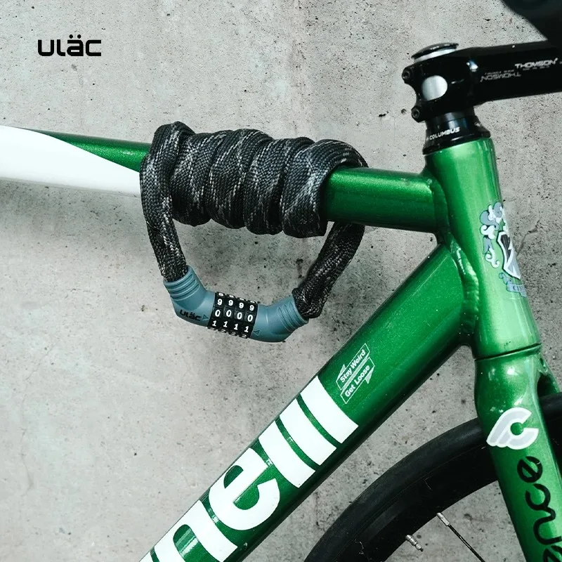 ULAC A600CD Anti-theft 4 Digits Code MTB Lock 100cm Heavy Duty Motorcycle Chain Lock Code Combination Road Bike Locks