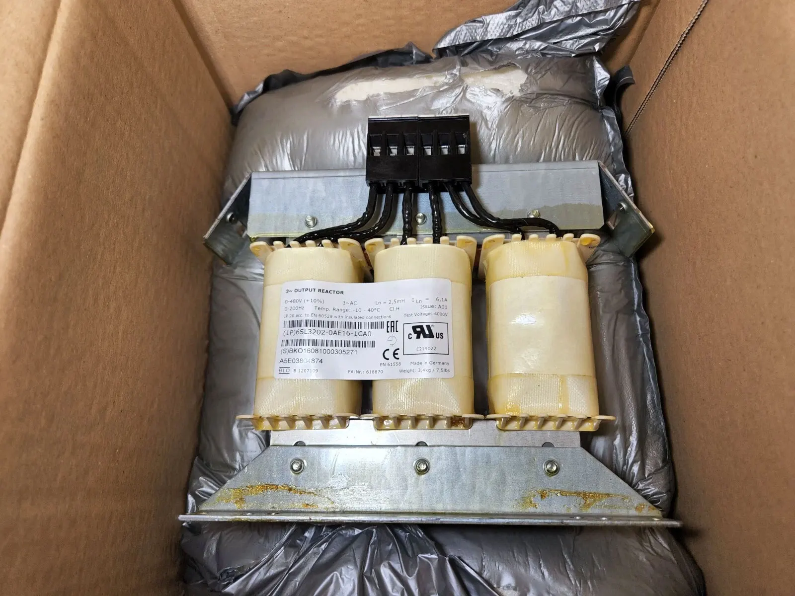 

Brand new 6SL3202-0AE16-1CA0 6SL3 202-0AE16-1CA0 One Year Warranty