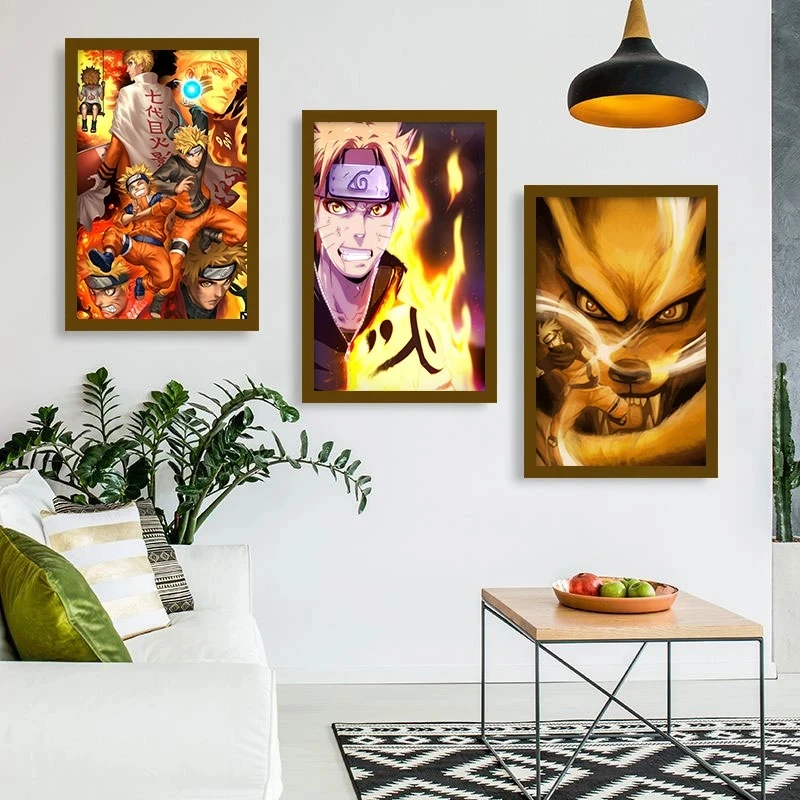 Japanese Anime Naruto Peripherals Canvas Painting Collection Posters Art Picture Wall Prints Kids Bedroom Mural Decoration Gifts