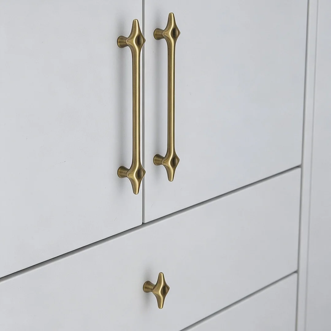 128 192mm Creative Simple Titanium Silver Wardrobe Cupboard Door Handle Stain Bronze Kitchen Cabinet Drawer Dresser Knob Pull 5