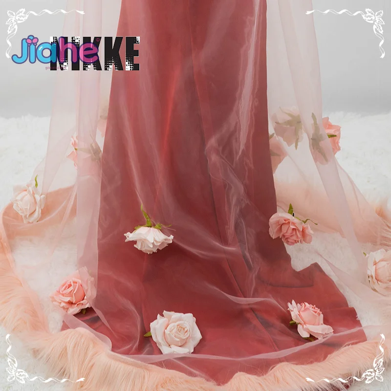 NIKKE: آلهة النصر ماري ماكينامي اللامعة أزياء تنكرية لحفلة الهالوين مجموعة شعر مستعار نسائية رائعة جديدة