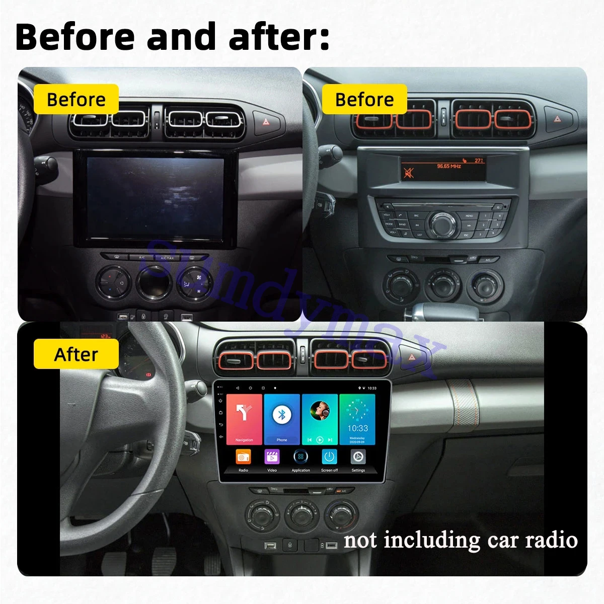 10.1inch 2din Car radio Frame Adapter For Citroen C3 XR 2019 2020 Android Big Screen Audio Dash Fitting Panel Kit