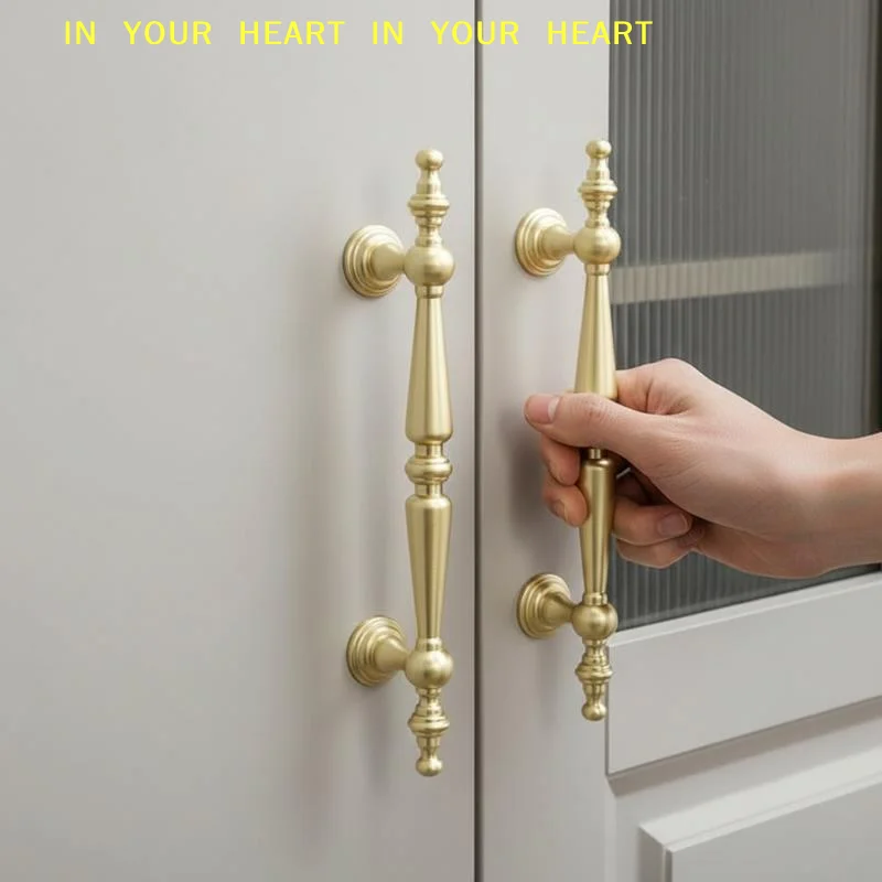 【X】French Style Vintage Cabinet Single-Hole Handles 1Pcs Pulls for Wardrobe Furniture Upgrade