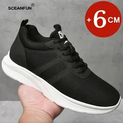 New Lift Sneakers Elevator Height Increase Shoes for Men Increasing Man 6cm Casual Sports summer