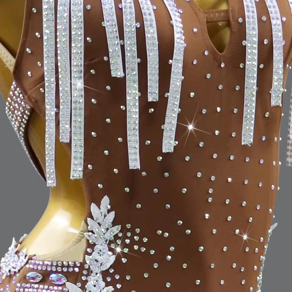 2025New Latin Dance Costume Women Party Dress Stage Outfit Prom Dancewear Girl Skirt New Sport Evening Sexy Clothes Line Suit