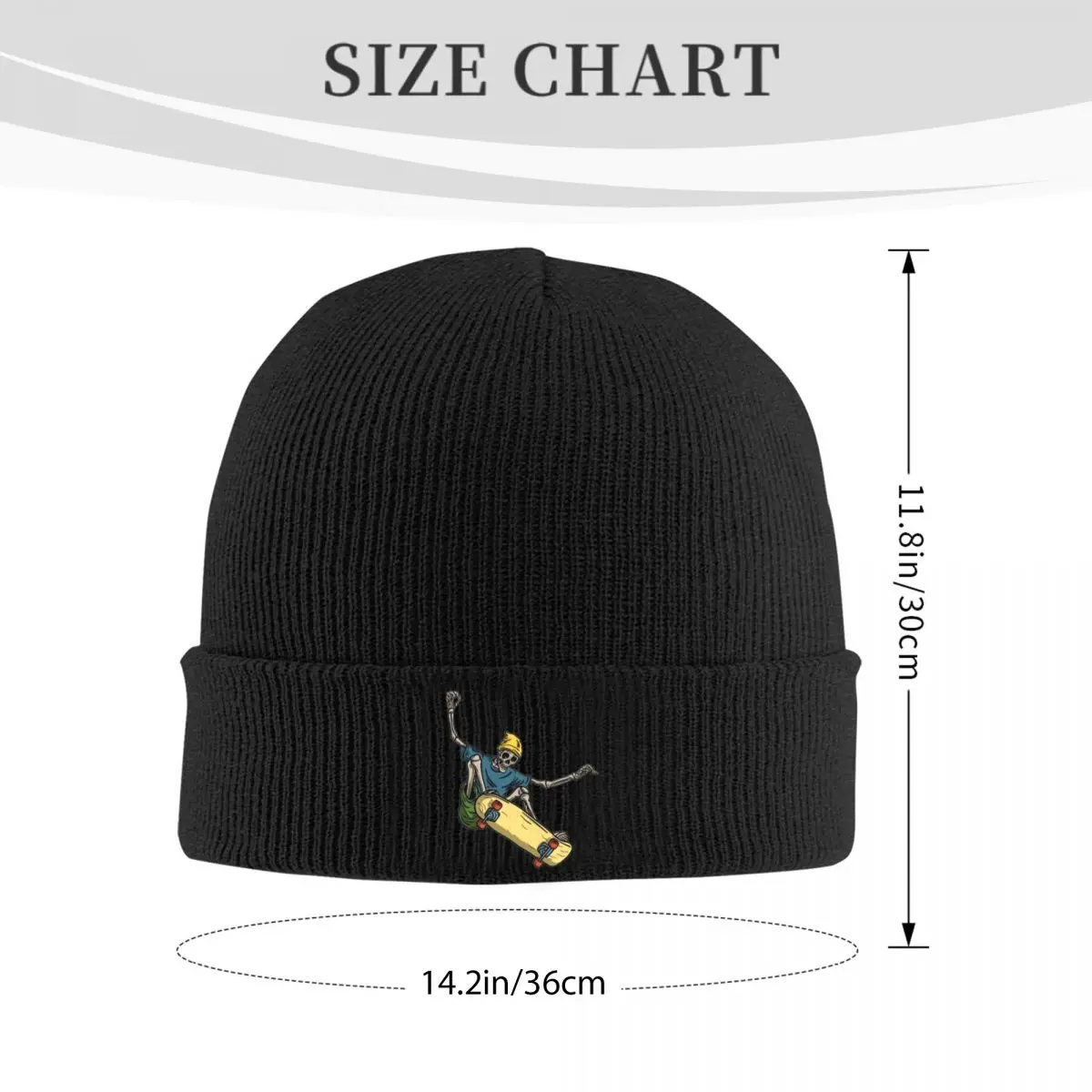 Cool Skeleton Skateboard Warm Knitted Cap Winter Knit Bonnet Hat Skullies Beanies Hip Hop Caps for Unisex