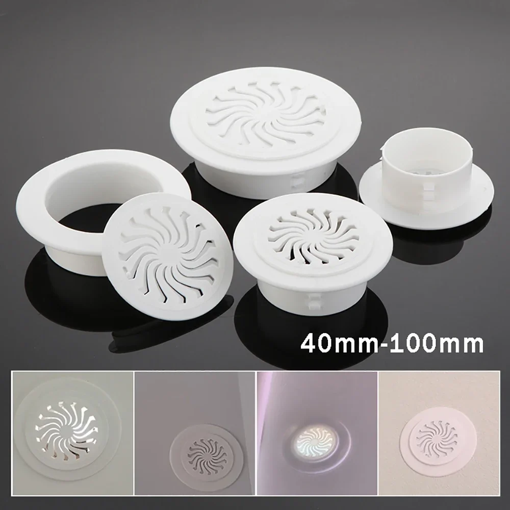 Separable Wall Hole Decorative Cover Junction Box Outlet Cover Protective Vents Decor Cap PP Plastic Plug 40 50 60 70 80 100mm