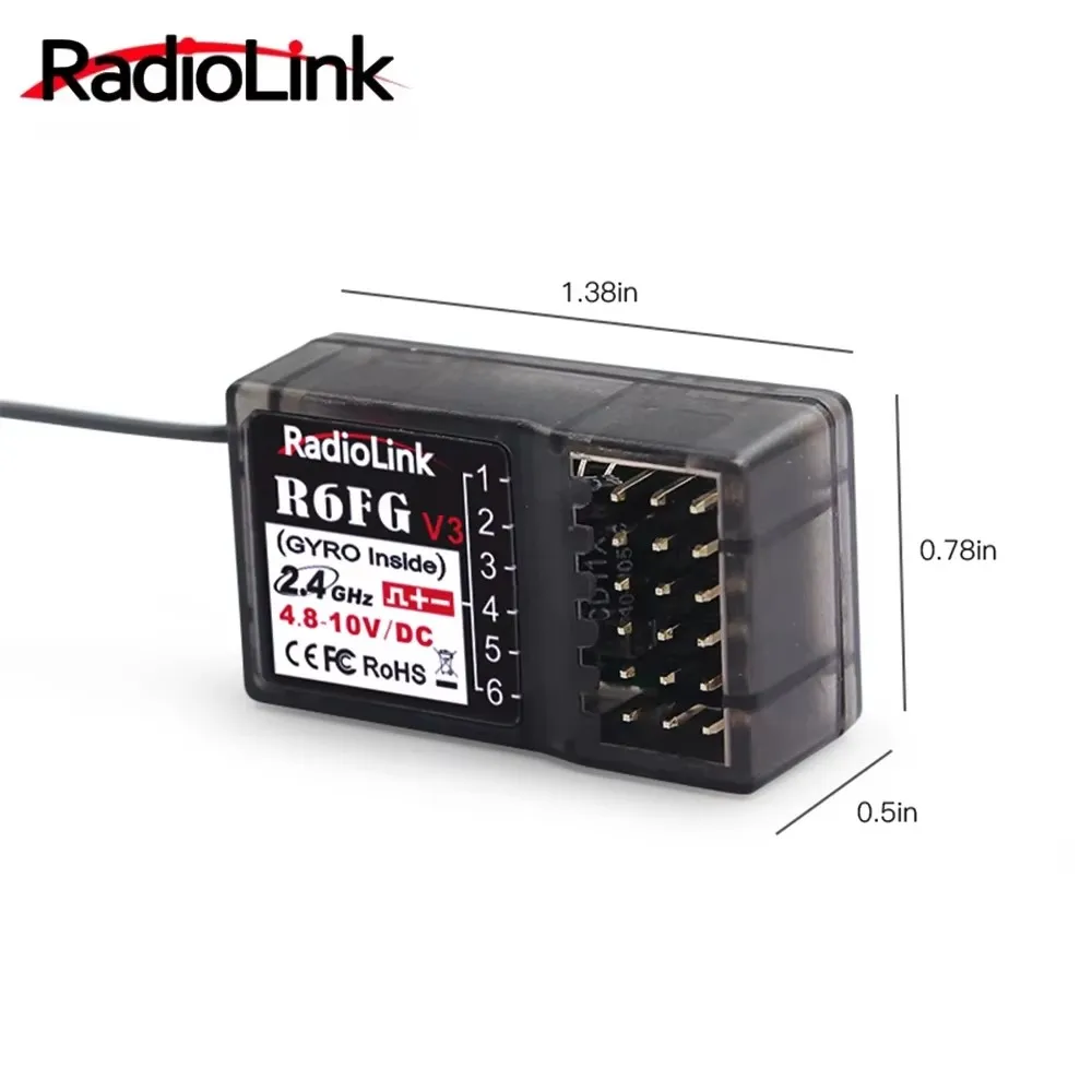 RadiolinkR6FG2.4GHz6ChannelFHSSRevitoreRadioControlloGioIntegrantPerRC4GSRC3S,RC4GT8FBTrasmettitore