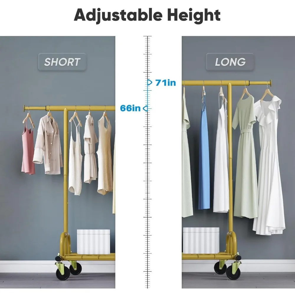 Perchero comercial resistente con ruedas para colgar ropa, soportes de hasta 525 libras, perchero de larga duración para negocios