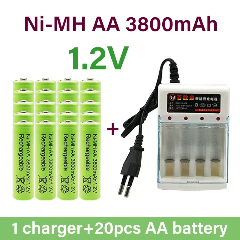 AA Rechargeable Battery 3800Mah Aa1.2v Ni MH Rechargeable Battery, Applicable To Free Distribution of LED Lamp Toys Mp3+charger