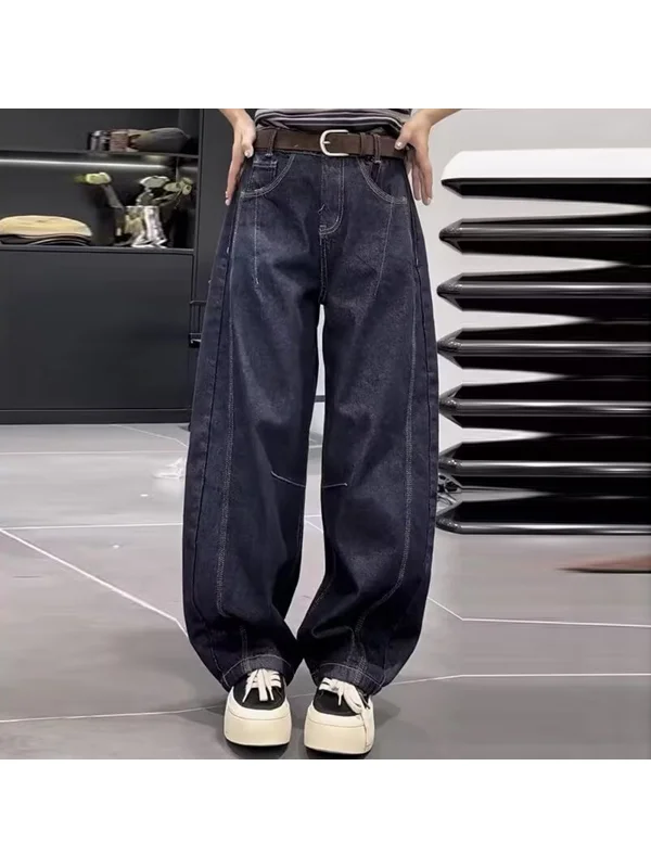 

High Waist Wide Leg Harlan Jeans Women plus Size Spring New Style Slimming for Pear Shaped Body Casual Fashion Denim Pants
