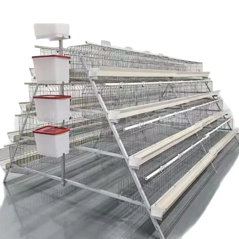 

Ladder laying chicken cage, four floors and four doors, stacked breeding chicken cage