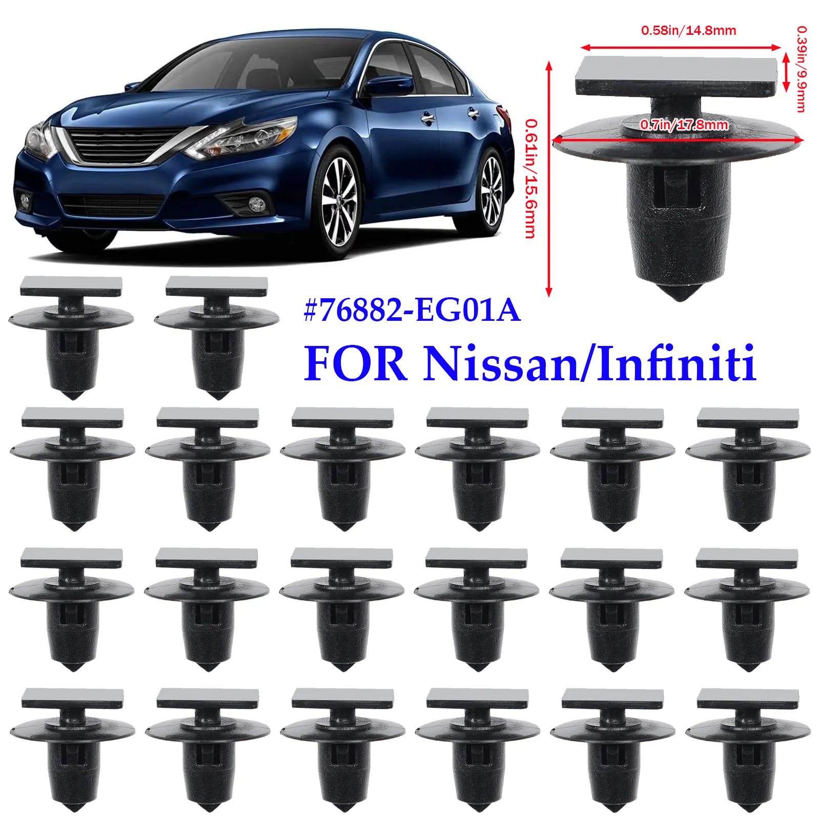 

Side Skirt Sill Moulding Rocker Cover Trim Clips 76882EG01A For Nissan 370Z Juke Altima X-Trail Infiniti EX37 G37 M35 M45 Q60