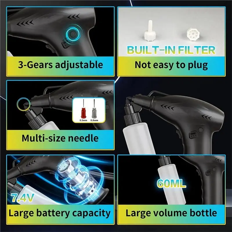 Electric Paint Applicator,High Power Handheld Cordless Applicator Paint with 3 Gears for Cars,Cabinets,Paint Repair