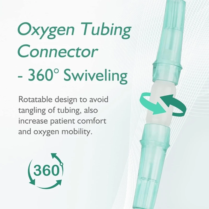 10Pcs Oxygen Tubing Joints ABS Oxygen Tubing Rotating Adapters For Lab