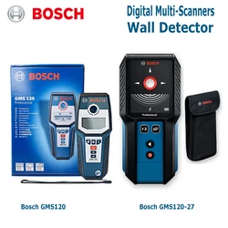 Bosch Digital Multi-Scanner Wall Detector GMS120 GMS120-27 Metal Wall-scanner for Live Wires Cable PVC Pipe Wood Stud Finder