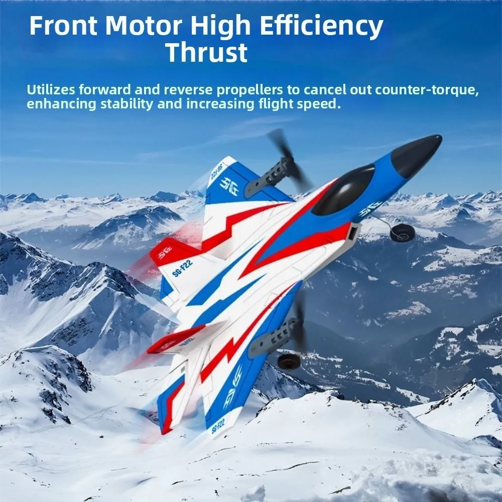 1pc/1set EPP Foam RC Plane F22 Stunts Plane Plastic&Metal Children Boys Toys Landing Gear Motor Battery Cover Multistyles