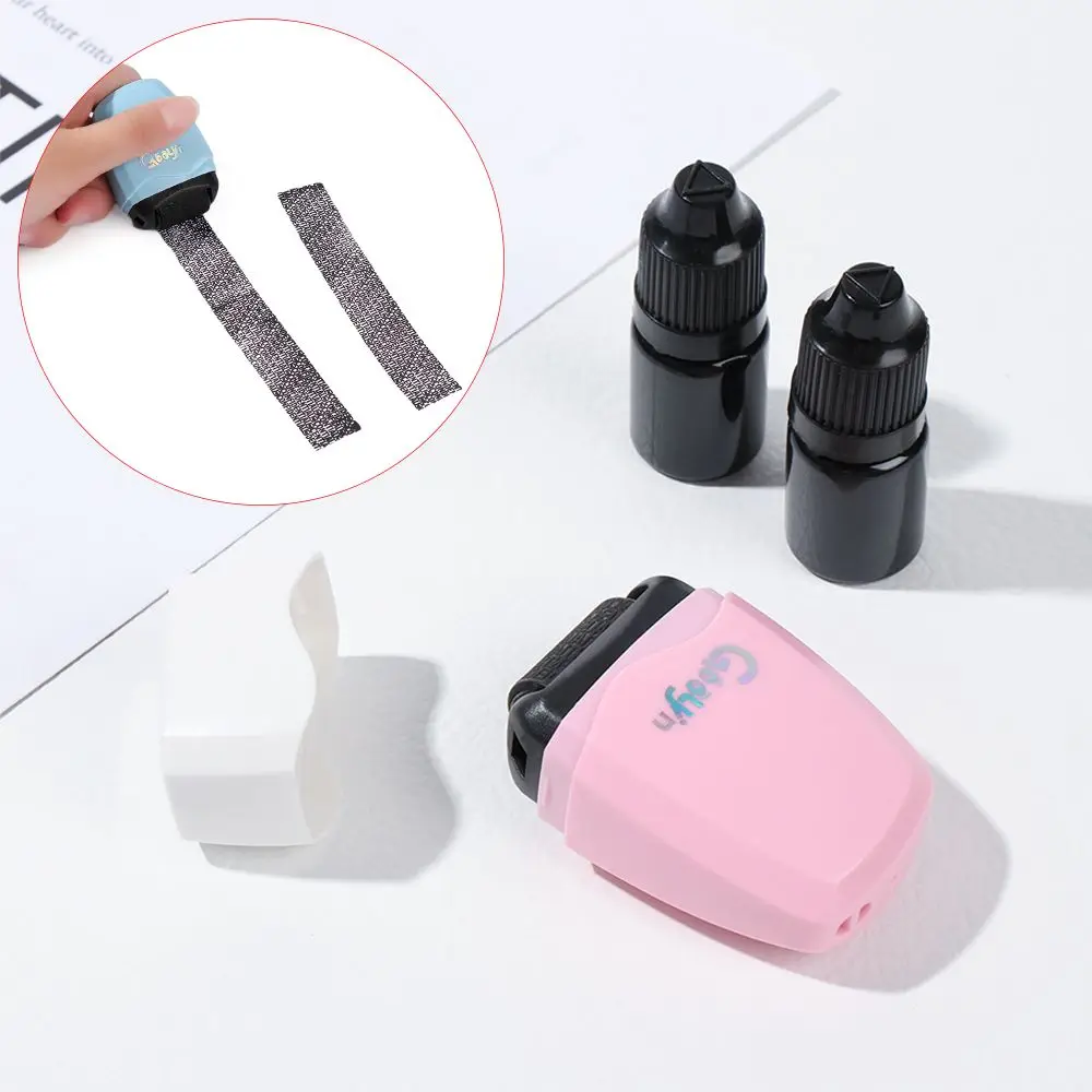 Roller Stamp Messy Code Security Stamp Roller Portable Self-Inking Identity Theft Protection Roller Stamp