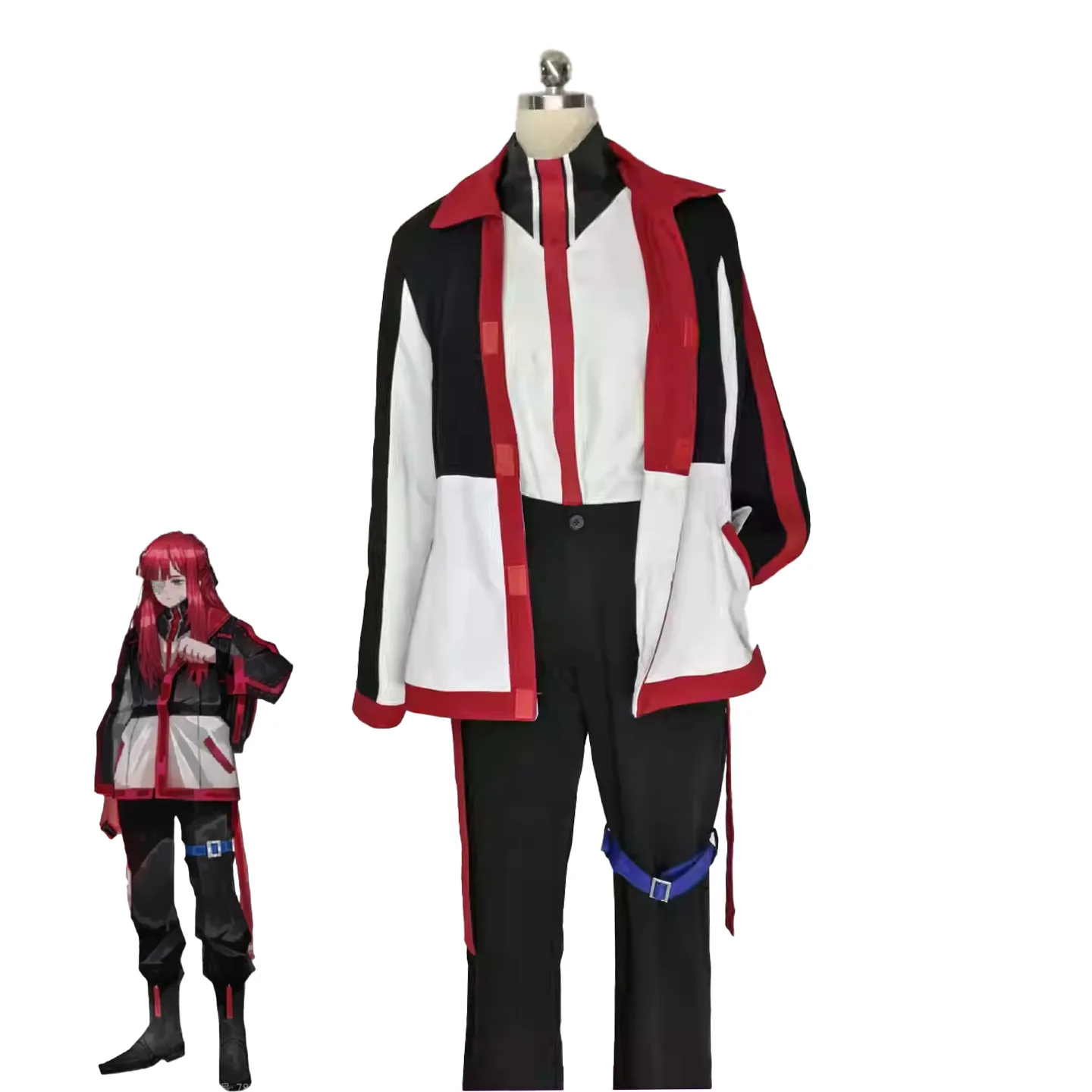 Costume de cosplay Yuri du jeu Limbus Company, uniforme sportif quotidien pour femme et fille, ensemble veste et pantalon noir, blanc, rouge, pour Halloween et carnaval