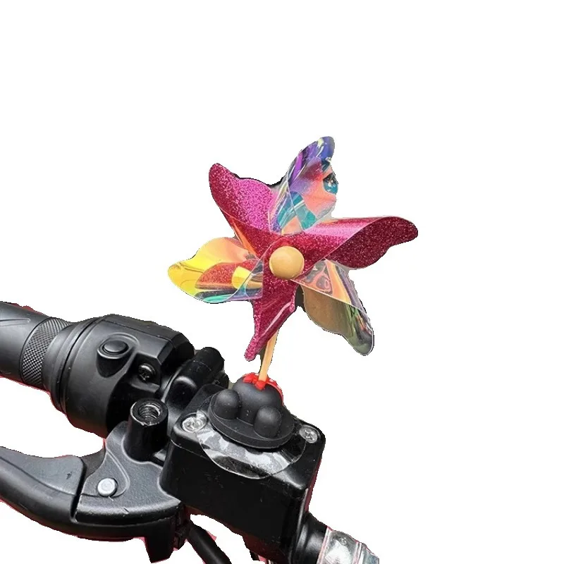 AliExpress Creative Cute Mini Windmill Decoration Electric Car Motorcycle Bicycle Healing Vehicle Interior Ornaments Small Accessories