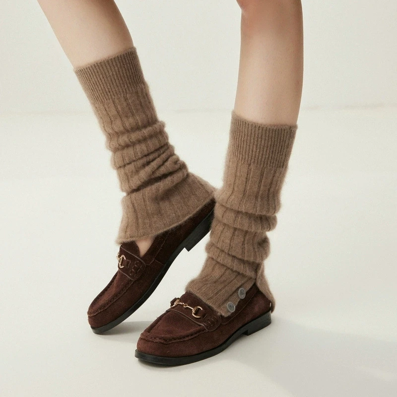 Winsleter-100%Cashmere Knit Stacked Socks, Paired With Boots, Women Korean Versatile Keep Warm Socks, 2026 Autumn New P6O847CC