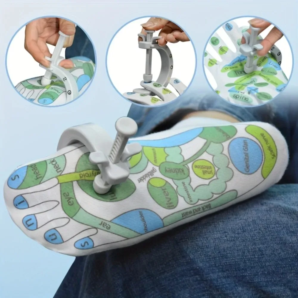 Calcetines de Masaje de Reflexología Podal, Herramienta de Acupresión para Aliviar el Cansancio de los Pies, Herramienta de Presión en Puntos de Acupuntura, Herramientas para el Cuidado de los Pies Cansados