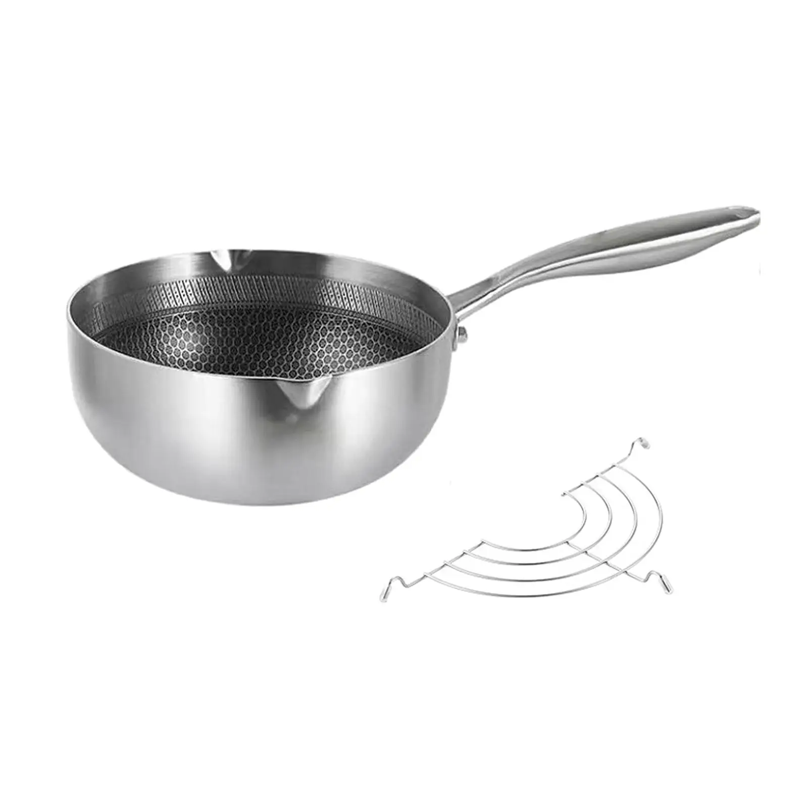 Deep Fryer Pot Cookware Japanese Tempura Fryer Pan Stainless Steel Saucepan for French Fries Sauce Chicken Dried Fish Warm Milk