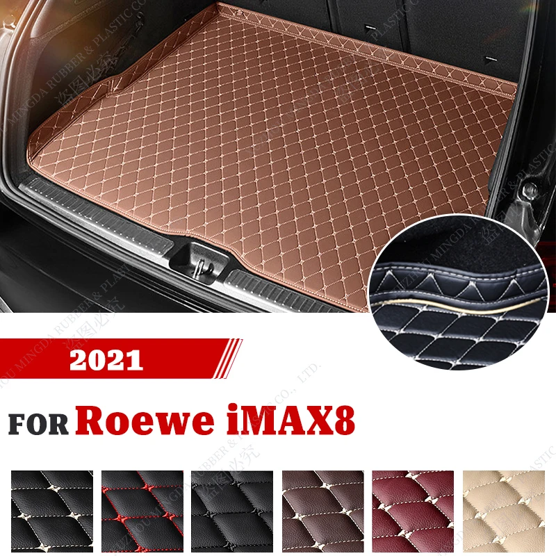 

Износостойкий коврик для багажника из искусственной кожи для Roewe iMAX8 2021, автомобильные аксессуары на заказ, украшение интерьера автомобиля