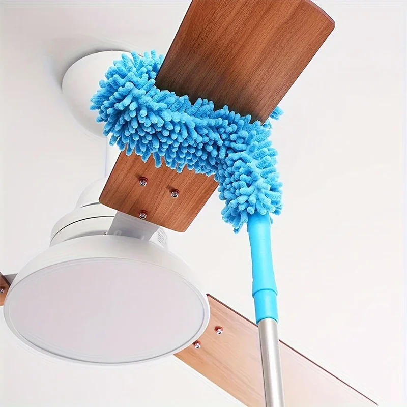 1Pc Ceiling Fan Cleaner Dusters with Extension Pole, Dust Removal Brush Ceiling Fan Duster for High Ceilings, Fans, Furniture
