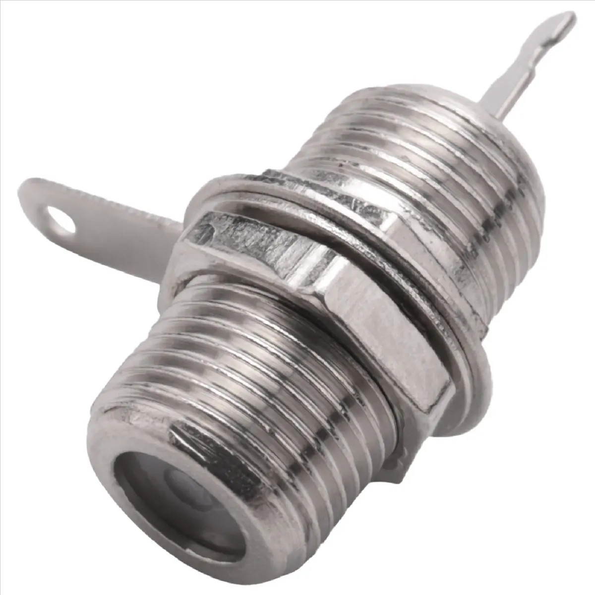 AT42 5 Pcs F Type Panel Mounted Socket Female Jack Solder Connector Adapter