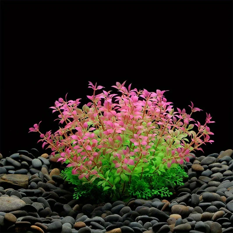 Aquarium-Dekoration Künstliche Plastikpflanzen Ornamente Gefälschtes Wasserpflanzen-Imitat Simulierte Grünpflanzen-Deko – Detail 8