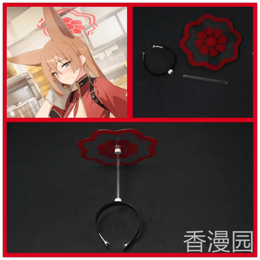 

Anime Blue Archive Rumi Halo Hair Crown Student Hairpin Cosplay Costume Handmade Hair Accessories Gifts