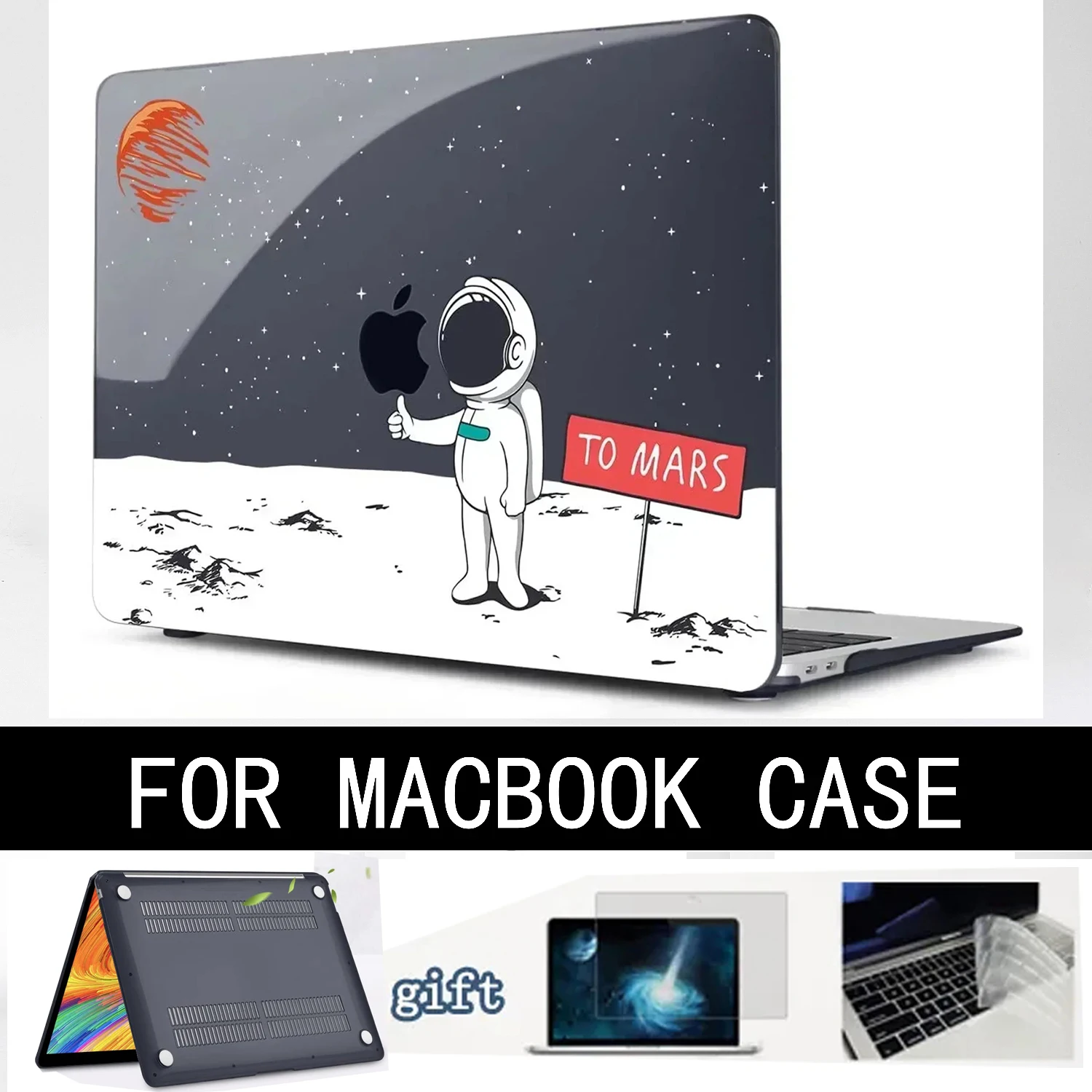 Чехол для ноутбука с рисунком астронавта для Macbook Pro 14 16 M1 M2 M3 Air 13,6 15,3 дюйма A3114 A3113 A2338 A2337 A2681 Защитный чехол