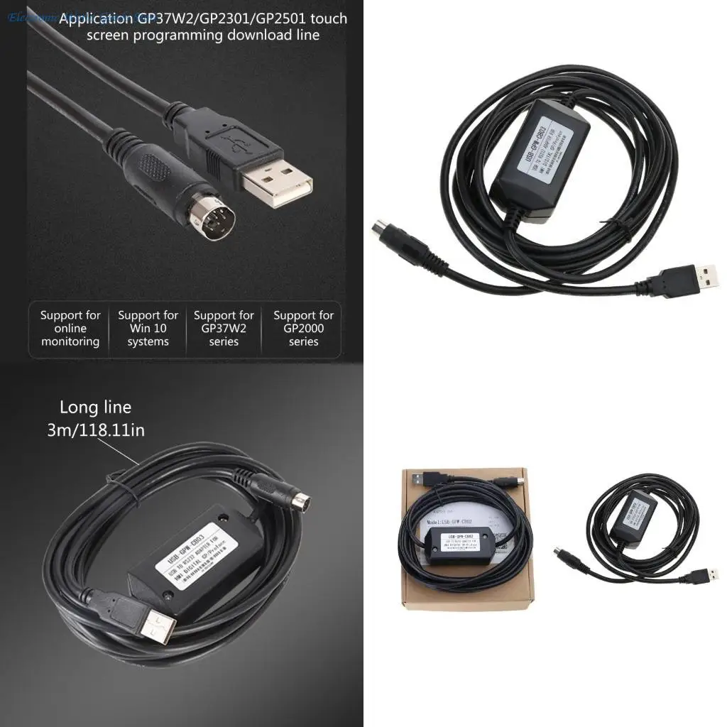 A3PD Touch Sn Programming Cable RS232 GPW-CB02 GPW-CB03 With USB Download for DIGITAL Proface Touch Panel