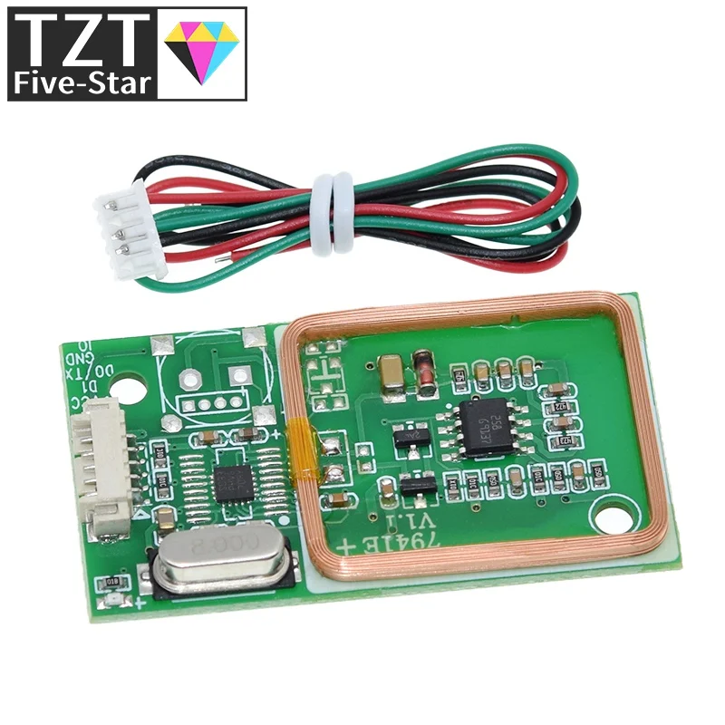 RFID UART Reader Wireless Module 3Pin 125KHz Card Reading EM4100 8CM DC 5V for IC Card PCB Attenna Sensor Kits for Arduino