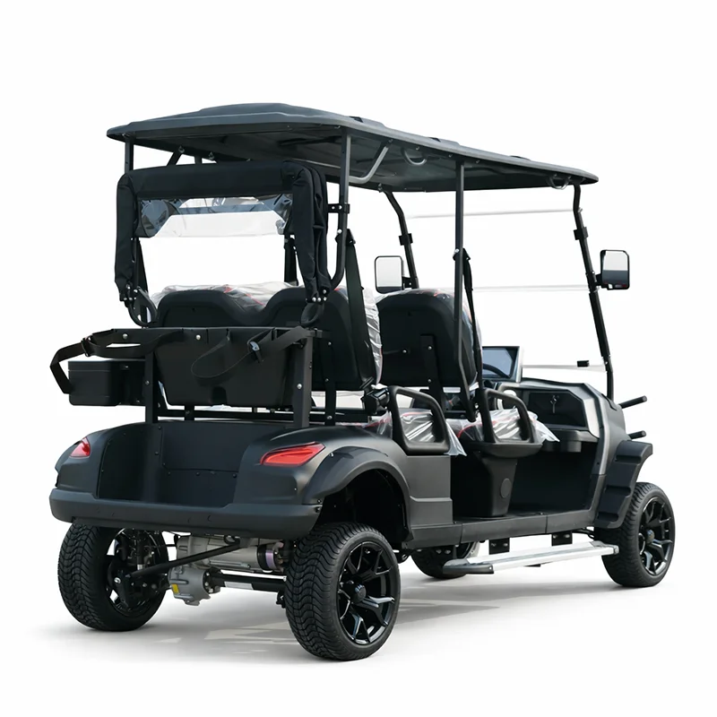 Lithium Battery Electric Golf Cart 4 Seater Long Range Utility Vehicle with Comfortable Seats for Resort Golf Course Use