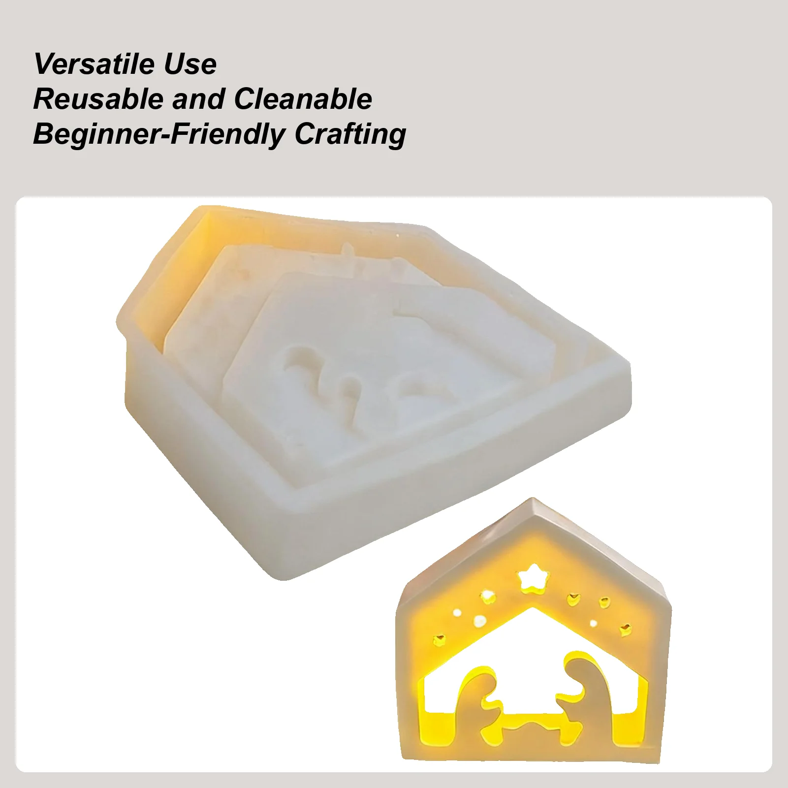 Christmas Nativity Silicone Molds Christmas Jesus Soap Mould Silicone Jesus Molds For Handmade Scented Candles Plaster Resin
