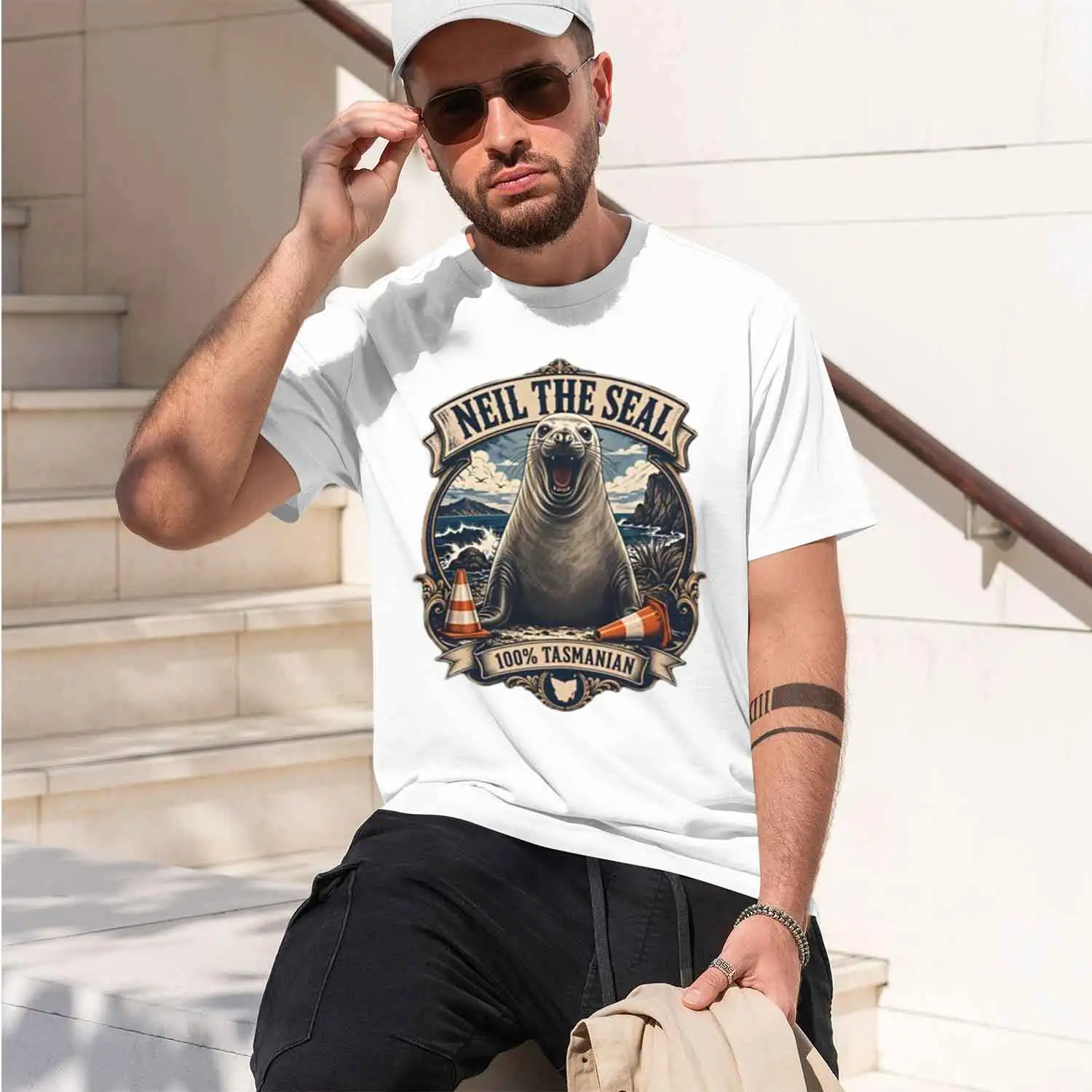 Vintage Neil The Seal Become Ungovernable T-Shirt Men Women Funny Animal T-Shirts Graph Tee Streetwear Unisex Clothes 2026 New M