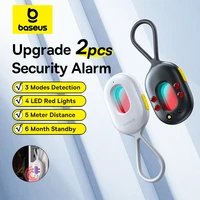 Baseus 2 uds Detector de alarma de seguridad actualización Sensor de protección de sonido para puerta ventana cámara Detector de equipo de alarma antirrobo