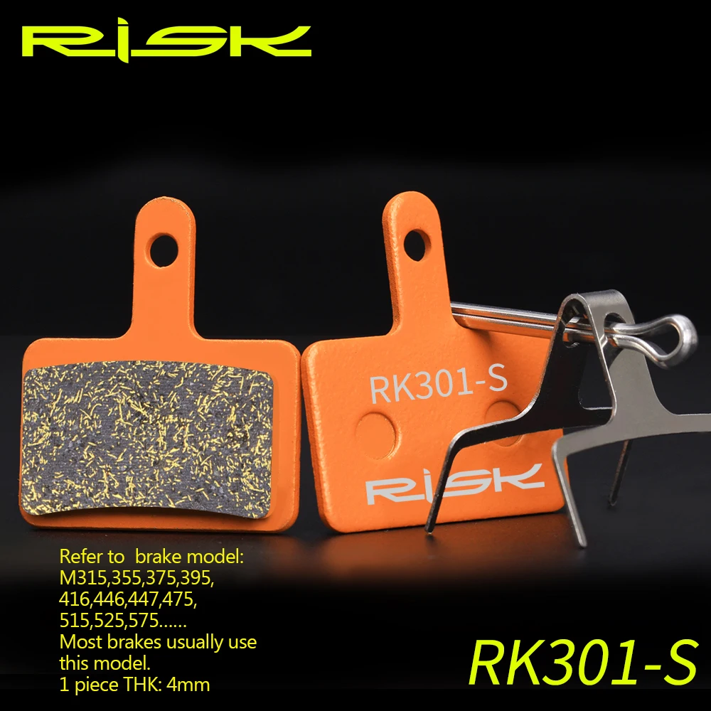 RISK 1 пара велосипедных многометаллических тормозных колодок для M445 M355 M395 M8000 XT XTR BB5 MTB, горные дорожные велосипеды, медное волокно, смола, органическая
