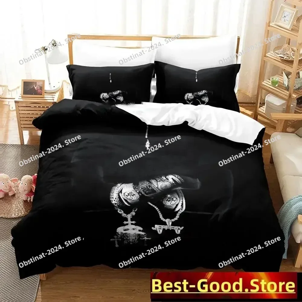 

3D Fashion Yeat Rapper Bedding Set Printed With Pillowcase Bed Duvet Cover Soft Single Double Queen King Size boys Adult Bedroom